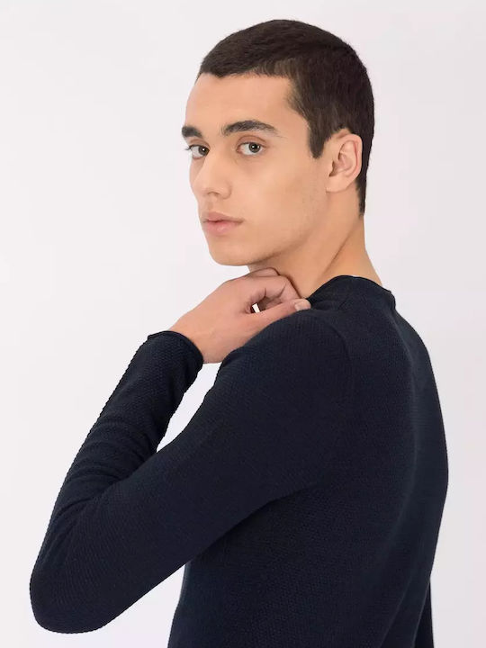 Langarm-Pullover Marineblau