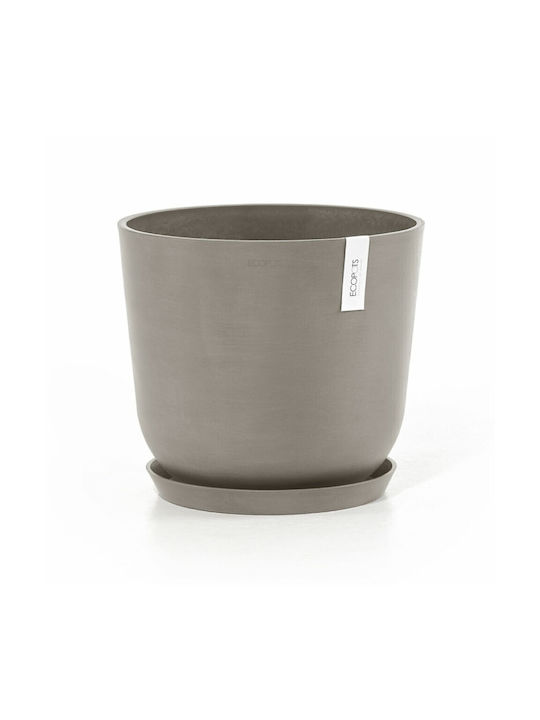 Ecopots Oslo Topf Kunststoff Taupe 35x35x30.5cm.