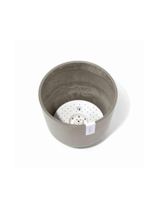 Ecopots Oslo Ghiveci Plastic Taupe 25x25x21.8cm.