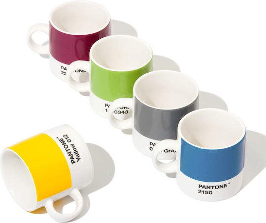 Pantone Κούπα από Πορσελάνη Κίτρινη 120ml