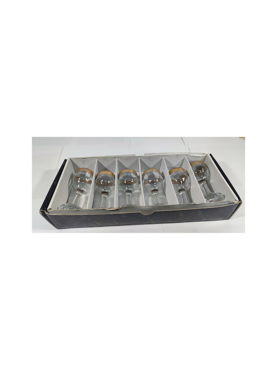 Epiplo-Fos Set Gläser Likör/Ouzo aus Glas Mit Stiel 6Stück