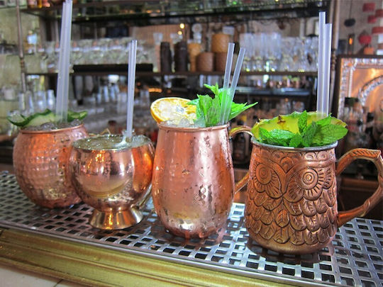 Glas Cocktail/Trinken aus Kupfer in Rose Gold Farbe 500ml