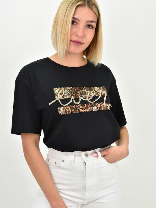 Potre Damen T-Shirt Schwarz