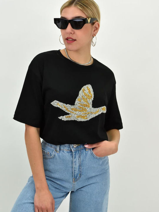 Дамска Черна T-shirt