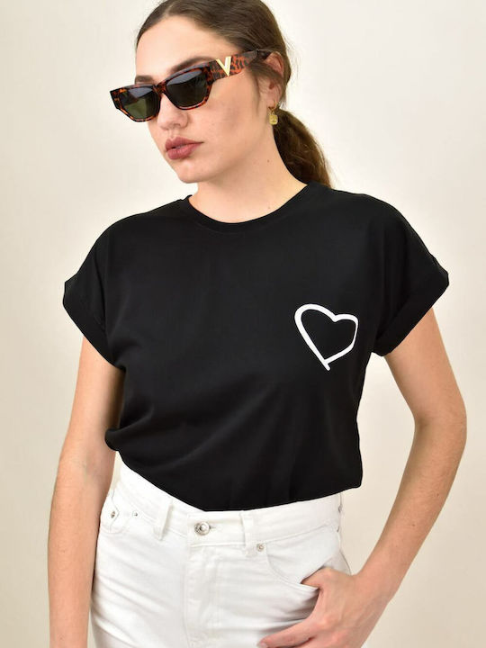 Potre Damen T-shirt Schwarz