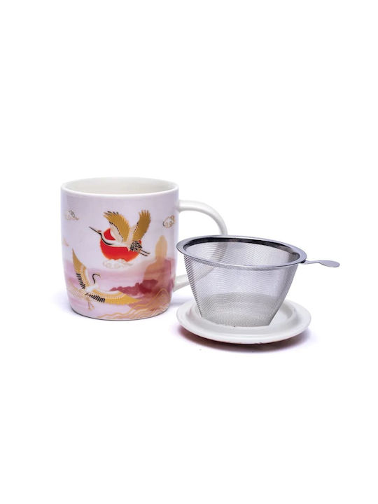 Zen Collection Porcelain Cup with Lid White 400ml