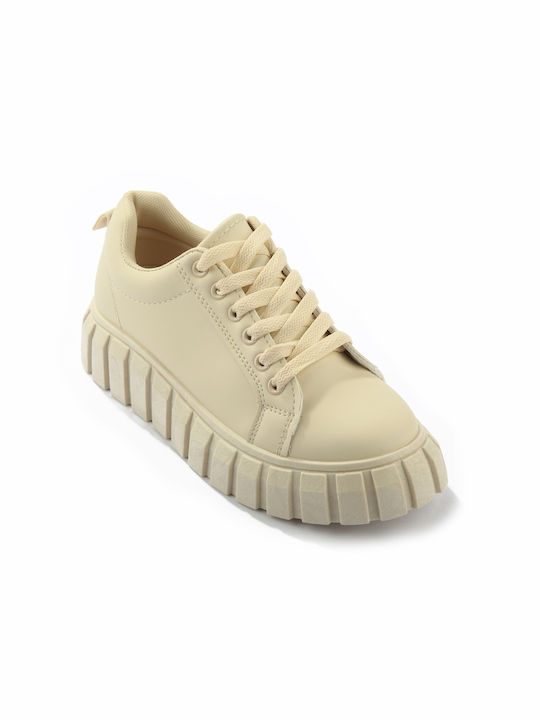 Fshoes Flatforms Sneakers Beige