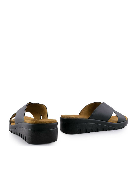 Women's Flat Sandals in Black Color