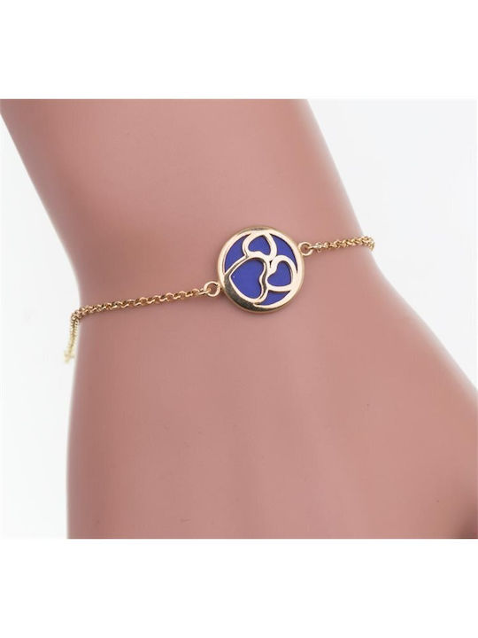 Paraxenies Bracelet with design Heart made of Silver Gold Plated