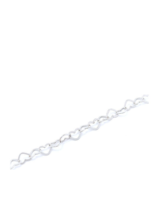 PS Silver Αλυσίδα Ποδιού από Ασήμι 24.5cm