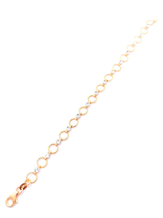 PS Silver Bracelet Chain made of Silver Gold Plated with Zircon