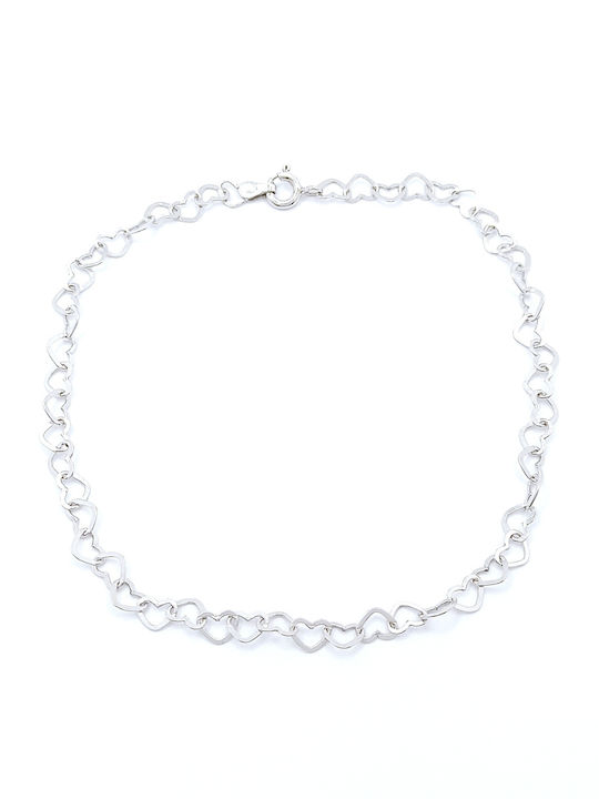 PS Silver Αλυσίδα Ποδιού από Ασήμι 25.5cm