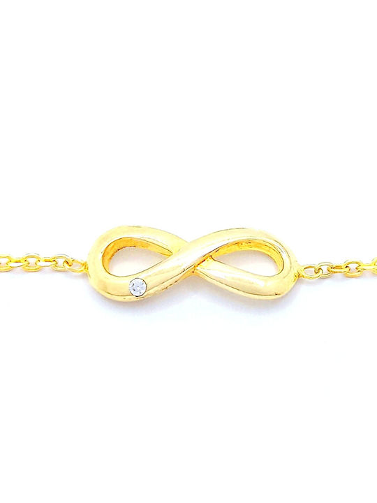 PS Silver Bracelet made of Silver Gold Plated with Zircon