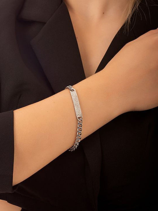 Amor Amor Bracelet Id made of Steel with Zircon