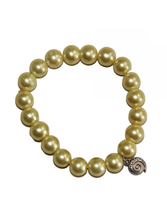 Tatu Moyo Bracelet made of Silver Gold Plated with Pearls