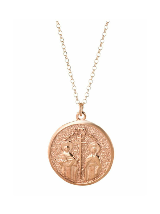 Paraxenies Halskette Konstantin Amulett aus Vergoldet Silber mit Zirkonia