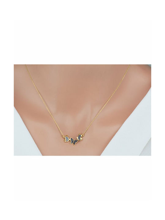 Paraxenies Halskette mit Design Schmetterling aus Silber