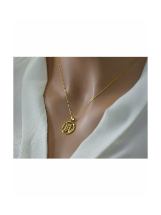 Paraxenies Halskette Tierkreiszeichen aus Vergoldet Silber mit Zirkonia