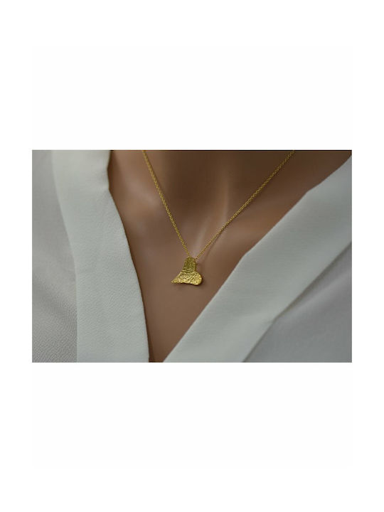 Paraxenies Halskette mit Design Herz aus Vergoldet Silber