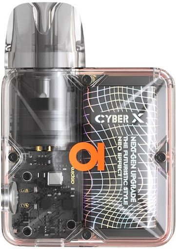 Aspire Cyber X Coral Orange Box Mod Kit 3ml με Ενσωματωμένη Μπαταρία