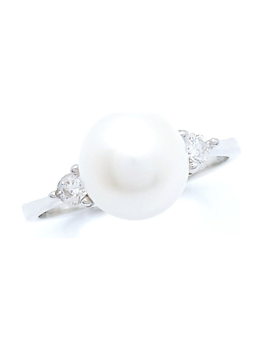 PS Silver Women's Ring with Pearls from Silver