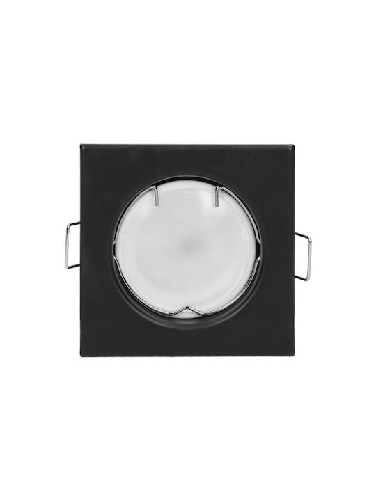 Orno Square Plastic Frame for Spot GU10 Black 55x55cm. 1pcs