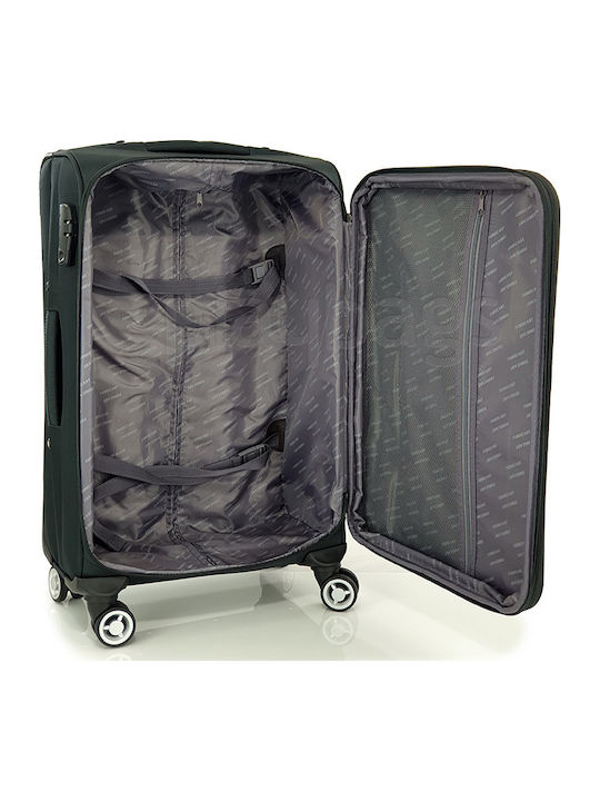 Forecast 3678 Fabric Gray Suitcases Travel Max Height 79cm With 4 Wheels Set 3pcs