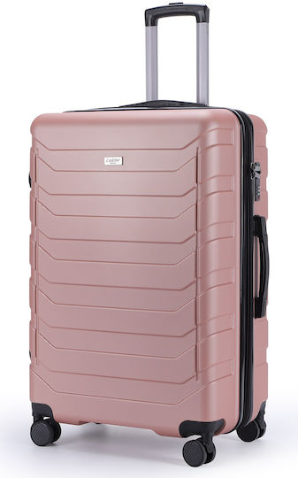 Lavor Cabin Travel Suitcase Hard Pink with 4 Wheels Height 33cm