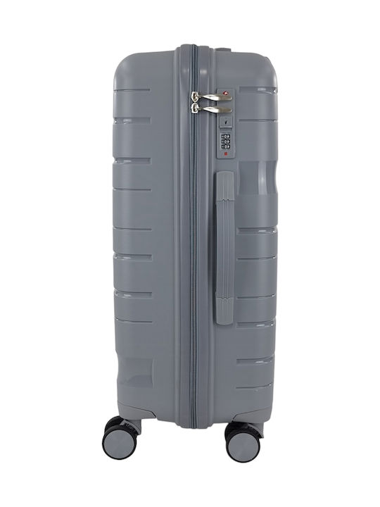 Playbags Reisekoffer Hartschalen Gray Maximalhöhe 65cm mit 4 Räder Set 2Stück pp332-set2