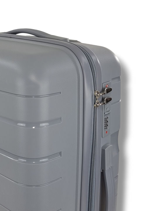 Playbags Reisekoffer Hartschalen Gray Maximalhöhe 65cm mit 4 Räder Set 2Stück pp332-set2
