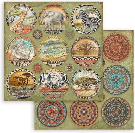 Stamperia Savana Scrapbooking Beidseitig 190gr/m² 10 Blätter 10Stück SBBL103