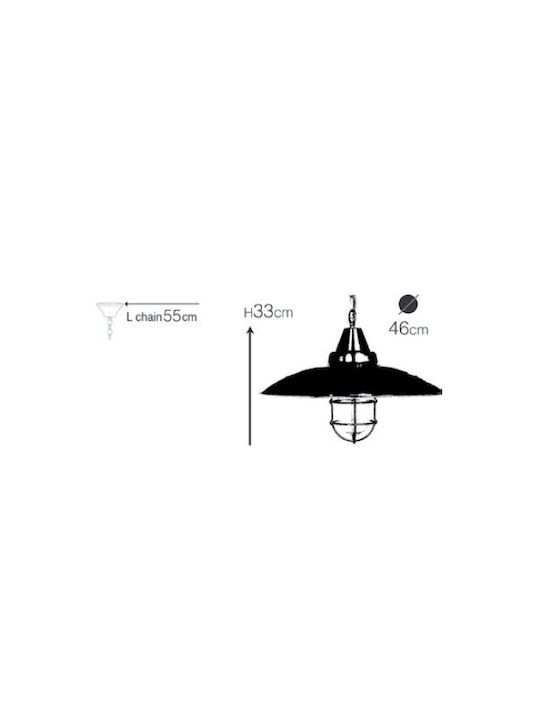 Andromeda Outdoor Hanging Ceiling Light E27 in Bronze Color 775K