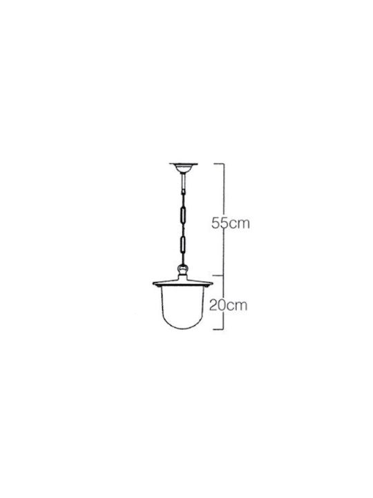 Andromeda Outdoor Hanging Ceiling Light E27 in Bronze Color 219