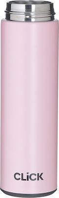 Click Bottle Thermos Stainless Steel Pink 450ml