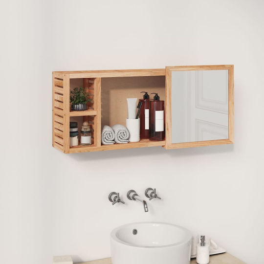 vidaXL Ντουλάπι Μπάνιου 80x17x34cm Καρυδί