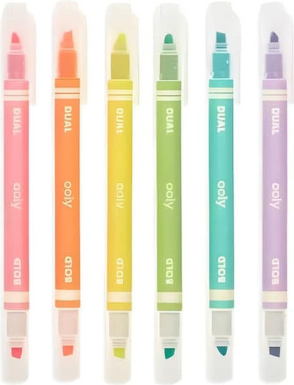 Ooly Dual Neon Liners Μαρκαδόροι Υπογράμμισης Σετ 6 χρώματα