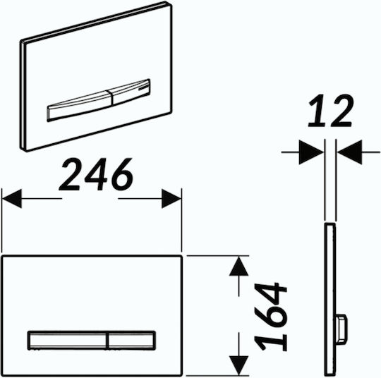 Geberit Sigma 50 Spülplatten für Toiletten Doppelspülung