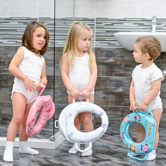 Lorelli Toddler Toilet Seat with Handles and Green Cushion