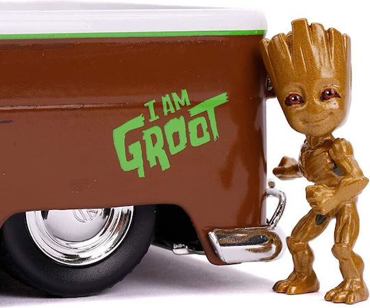Jada Toys Marvel: Groot & 1963 Volkswagen Fahrzeug Actionfigur im Maßstab 1:24