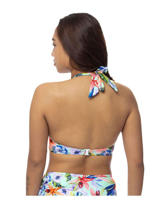 Padded Triangle Bikini Top Multicolour Floral