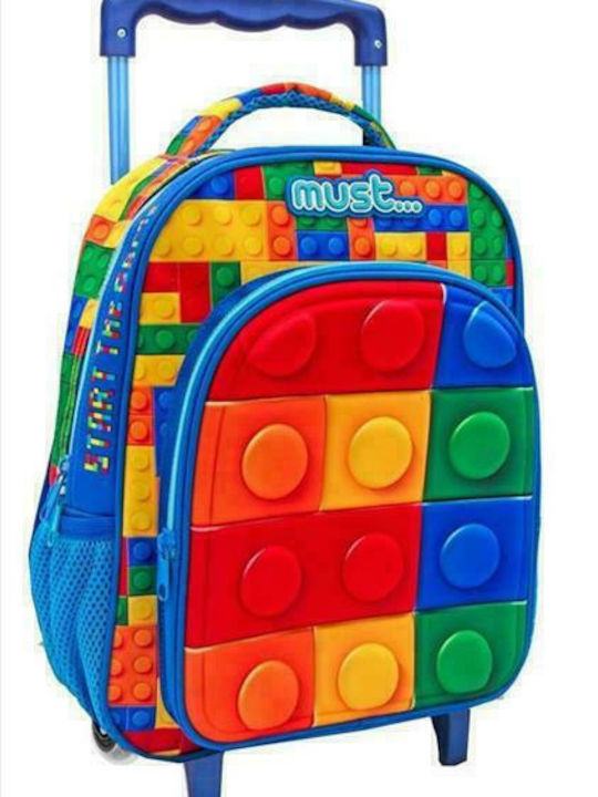 Must 3D Blocks School Bag Trolley Kindergarten Multicolored