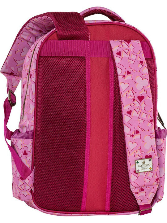 Graffiti Gorjuss School Bag Backpack Elementary, Elementary in Pink color