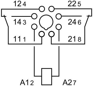 Finder Βιομηχανικό Ρελέ Λυχνίας 24V 60.12.8.024.0040