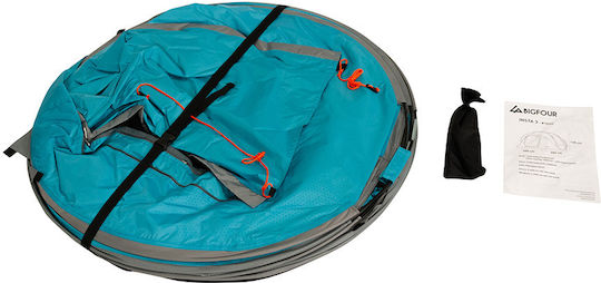 Bigfour Insta Καλοκαιρινή Σκηνή Camping Pop Up Μπλε για 3 Άτομα 280x200x120εκ.