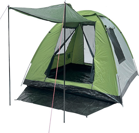 Panda Open Air Summer Camping Tent Igloo Green for 4 People 240x240x175cm