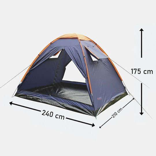 Escape Trail IV Καλοκαιρινή Σκηνή Camping Igloo Μπλε για 4 Άτομα 240x240x175εκ.