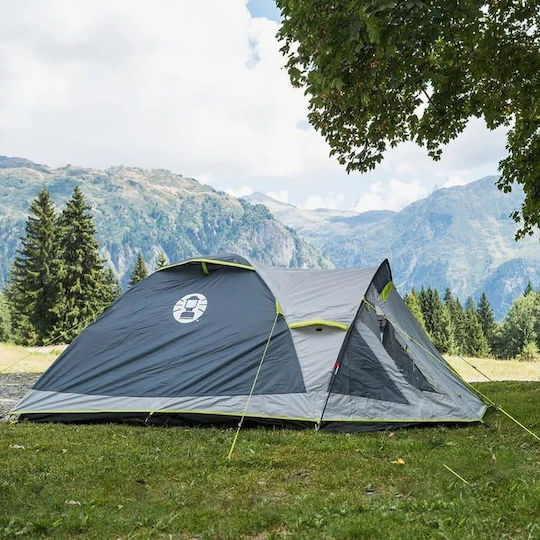 Coleman Darwin 3 Plus Camping Tent Tunnel Mountaineering Grey With Double Cloth 4 Seasons For 3 People Waterproof 3000mm 320x180x130cm