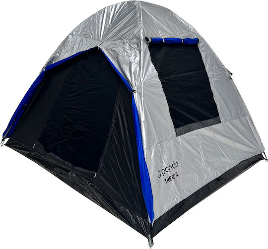 Panda Trend II Summer Camping Igloo Tent Blue with Double Cloth for 4 People 240x210x170cm