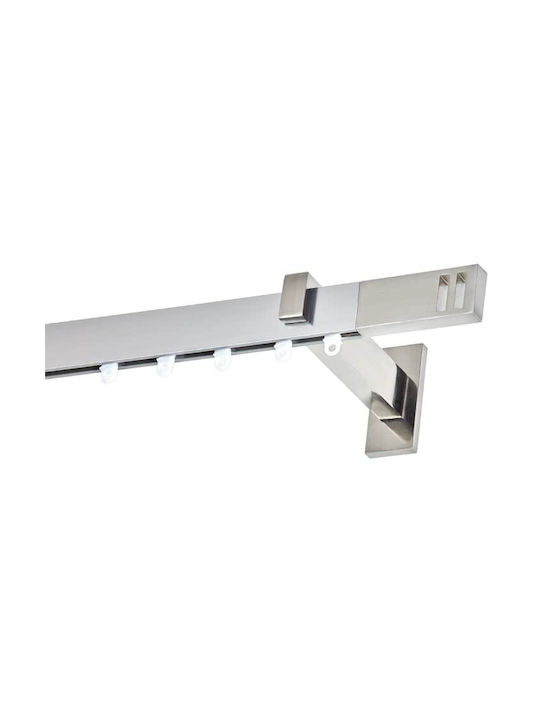 Anartisi Astoria One-Way Aluminum Curtain Track Silver 400cm