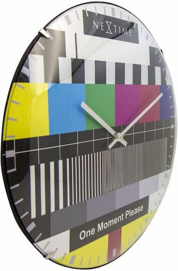 Nextime Αθόρυβο Ρολόι Τοίχου Γυάλινο Πολύχρωμο Ø70cm Nextime Αθόρυβο Ρολόι Τοίχου Γυάλινο Πολύχρωμο Ø70cm